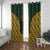 Custom South Africa Rugby 2024 Window Curtain Go Champion Springboks and Kente Pattern