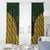 Custom South Africa Rugby 2024 Window Curtain Go Champion Springboks and Kente Pattern