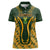 Custom South Africa Rugby 2024 Women Polo Shirt Go Champion Springboks and Kente Pattern