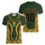 Custom South Africa Rugby 2024 Women V-Neck T-Shirt Go Champion Springboks and Kente Pattern