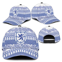 Scottish Christmas Classic Cap Scotland Thistle and Celtic Knot White-Blue Color - Wonder Print Shop
