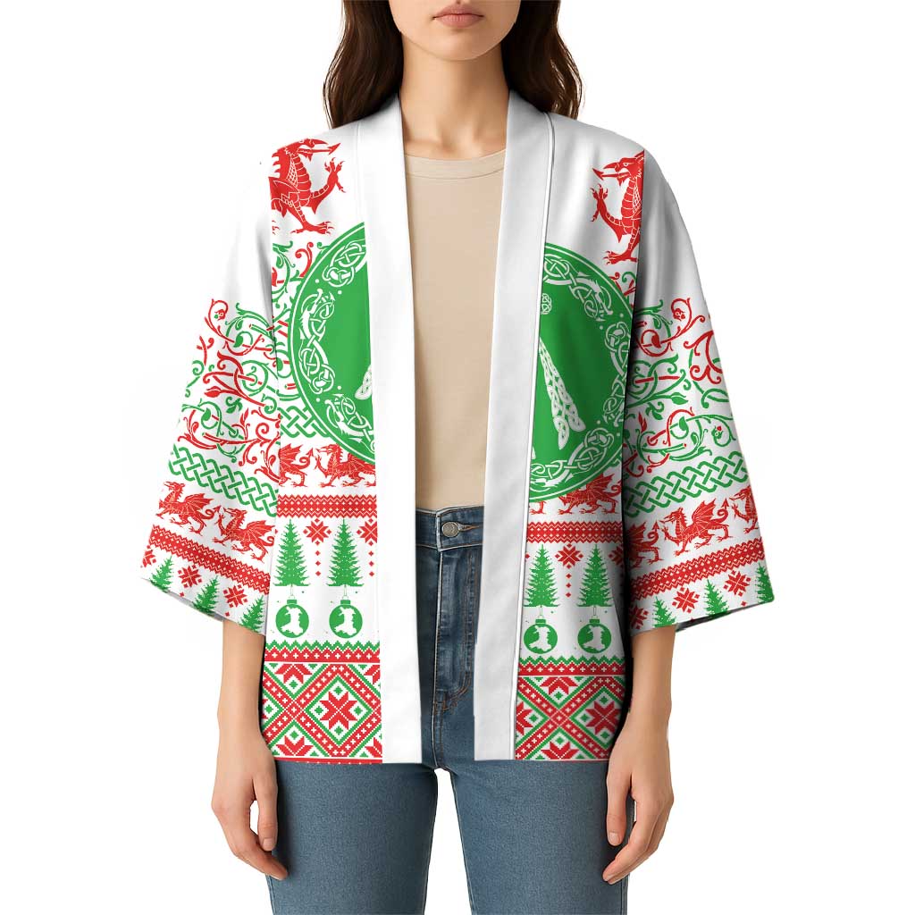 Welsh Christmas Kimono Awen and Celtics Culture with Xmas Elements - Wonder Print Shop