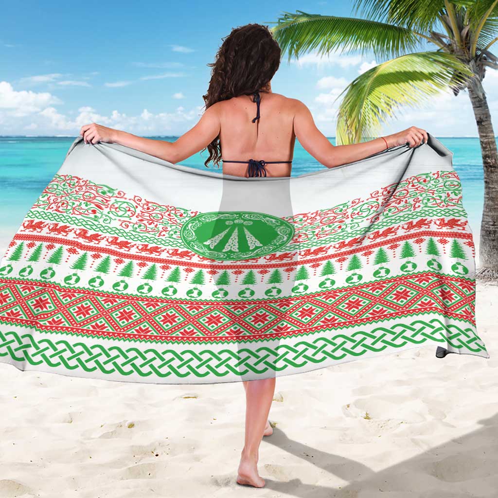 Welsh Christmas Sarong Awen and Celtics Culture with Xmas Elements - Wonder Print Shop