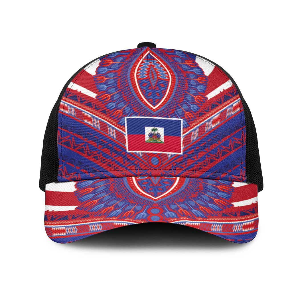 Haiti National Football Baseball Net Cap Dashiki Sporty Style - Wonder Print Shop