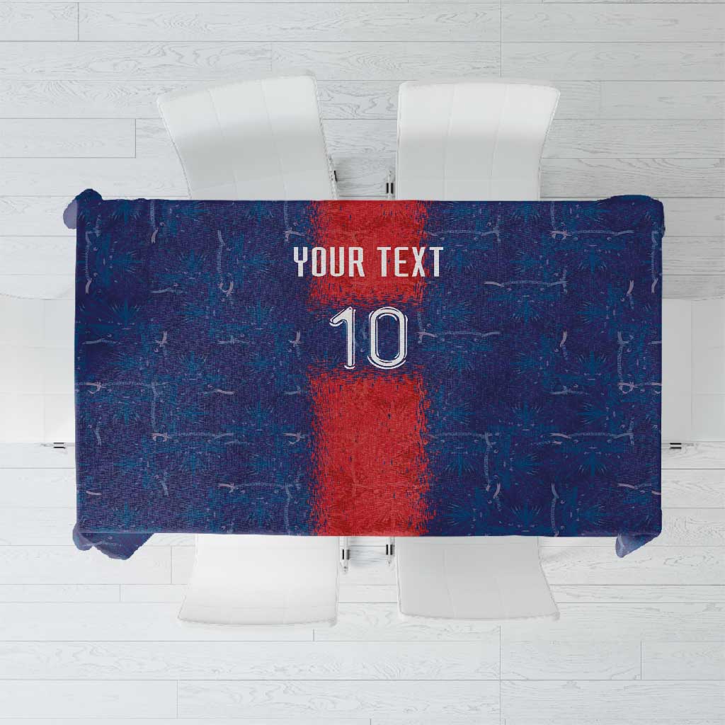 Custom Haiti National Football Tablecloth Haiti Emblems Motif - Wonder Print Shop