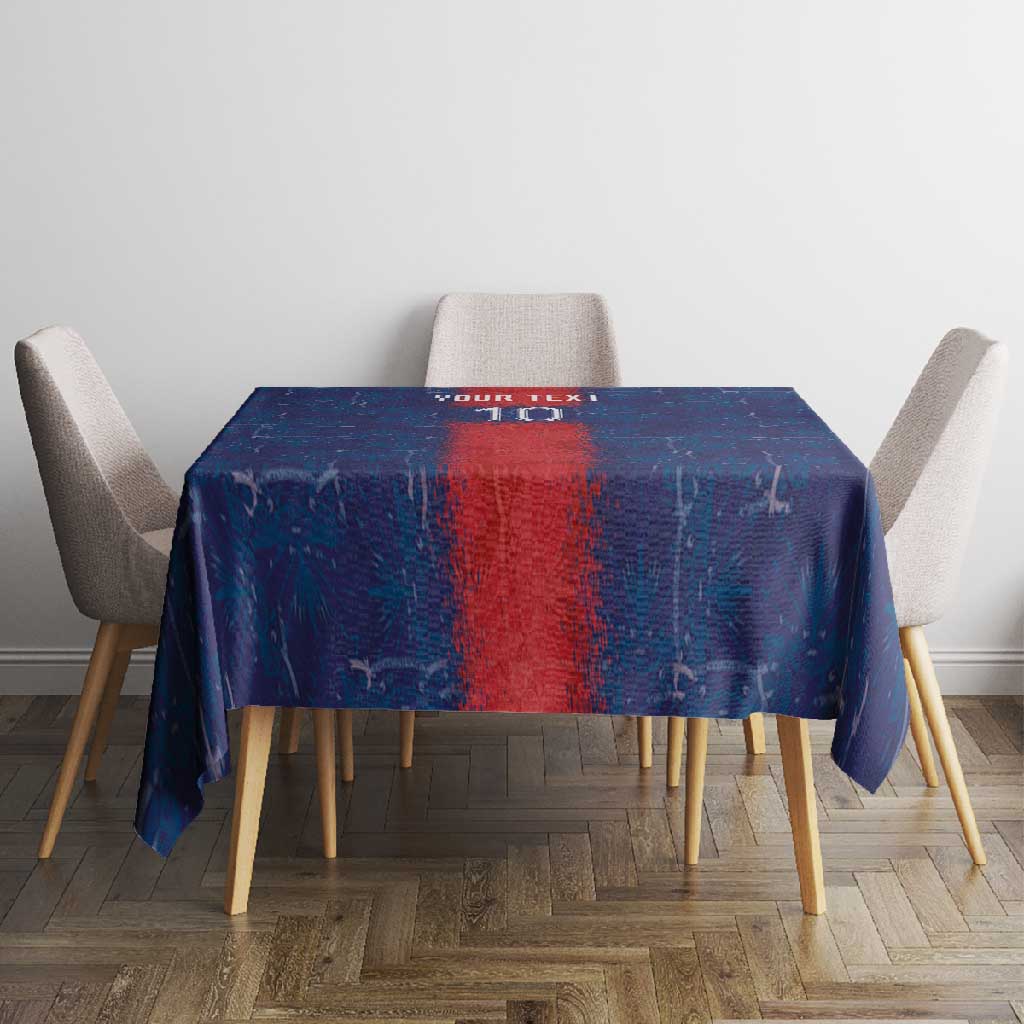 Custom Haiti National Football Tablecloth Haiti Emblems Motif - Wonder Print Shop