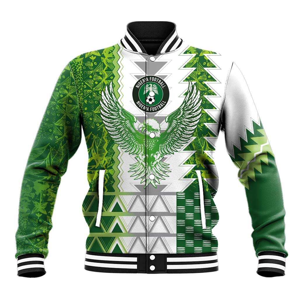 Custom Nigeria National Football Baseball Jacket Naija Super Eagles - Wonder Print Shop