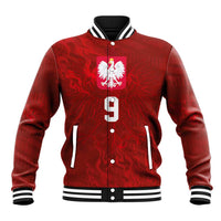 Custom Poland National Football Baseball Jacket The Eagles on Flames - Wonder Print Shop