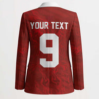 Custom Poland National Football Blazer The Eagles on Flames - Wonder Print Shop