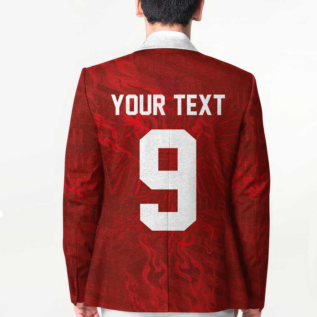 Custom Poland National Football Blazer The Eagles on Flames - Wonder Print Shop