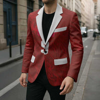 Custom Poland National Football Blazer The Eagles on Flames - Wonder Print Shop