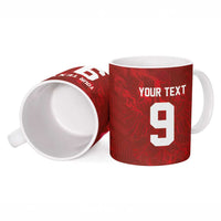 Custom Poland National Football Ceramic Mug The Eagles on Flames - Wonder Print Shop