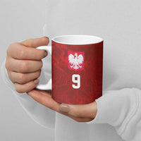 Custom Poland National Football Ceramic Mug The Eagles on Flames - Wonder Print Shop