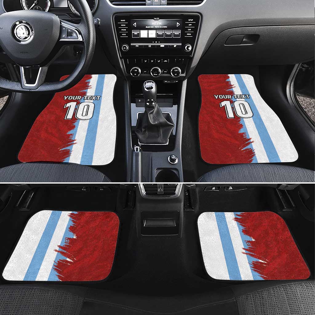 Half Argentina and Half Spain Football Car Mats Grunge Style - Wonder Print Shop