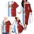 Half Argentina and Half Spain Football Family Matching Off The Shoulder Long Sleeve Dress and Hawaiian Shirt Grunge Style - Wonder Print Shop