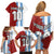 Half Argentina and Half Spain Football Family Matching Off Shoulder Short Dress and Hawaiian Shirt Grunge Style - Wonder Print Shop