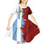 Half Argentina and Half Spain Football Kid Short Sleeve Dress Grunge Style - Wonder Print Shop