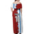 Half Argentina and Half Spain Football Off Shoulder Maxi Dress Grunge Style - Wonder Print Shop