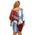 Half Argentina and Half Spain Football Off Shoulder Short Dress Grunge Style - Wonder Print Shop