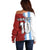 Half Argentina and Half Spain Football Off Shoulder Sweater Grunge Style - Wonder Print Shop