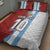 Half Argentina and Half Spain Football Quilt Bed Set Grunge Style - Wonder Print Shop