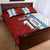 Half Argentina and Half Spain Football Quilt Bed Set Grunge Style - Wonder Print Shop