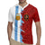 Half Argentina and Half Spain Football Rugby Jersey Grunge Style - Wonder Print Shop