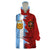 Half Argentina and Half Spain Football Wearable Blanket Hoodie Grunge Style - Wonder Print Shop