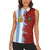 Half Argentina and Half Spain Football Women Sleeveless Polo Shirt Grunge Style - Wonder Print Shop