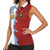 Half Argentina and Half Spain Football Women Sleeveless Polo Shirt Grunge Style - Wonder Print Shop