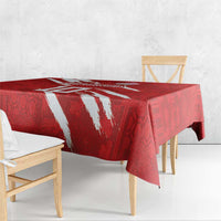 Custom Rugby Japan Tablecloth The Champion Brave Blossoms Red Color - Wonder Print Shop