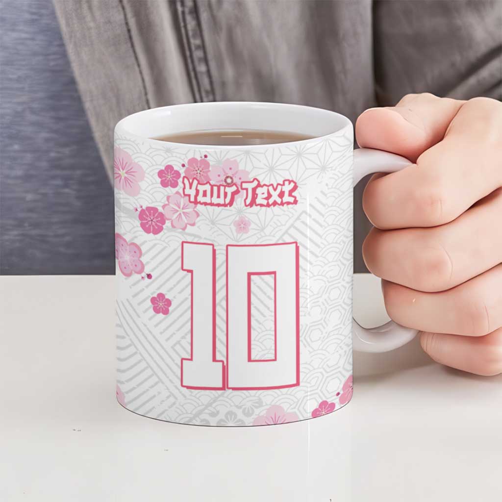 Custom Rugby Japan Ceramic Mug The Champion Brave Blossoms White Color - Wonder Print Shop