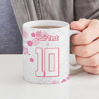 Custom Rugby Japan Ceramic Mug The Champion Brave Blossoms White Color - Wonder Print Shop