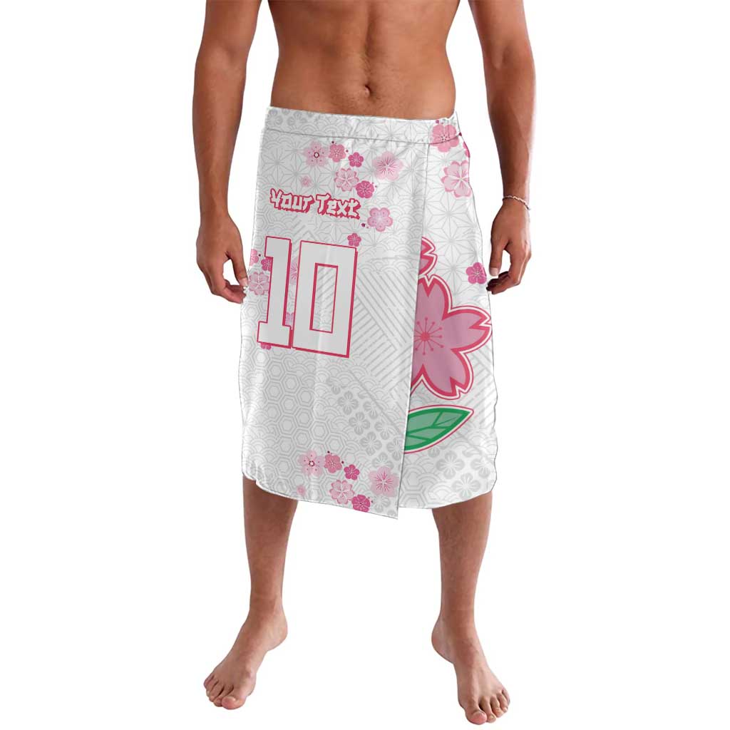 Custom Rugby Japan Lavalava The Champion Brave Blossoms White Color - Wonder Print Shop