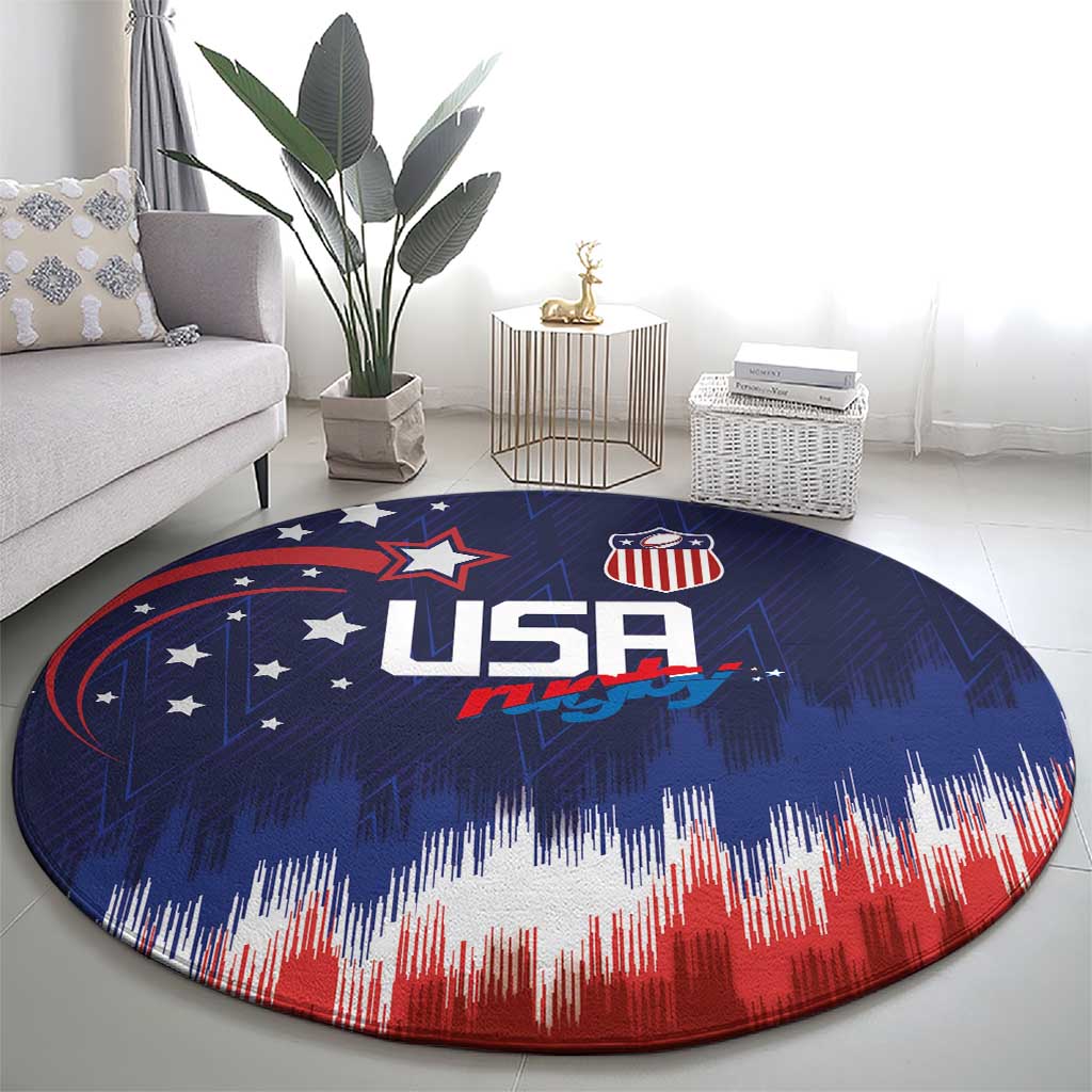 Rugby USA Round Carpet American Icon - Wonder Print Shop