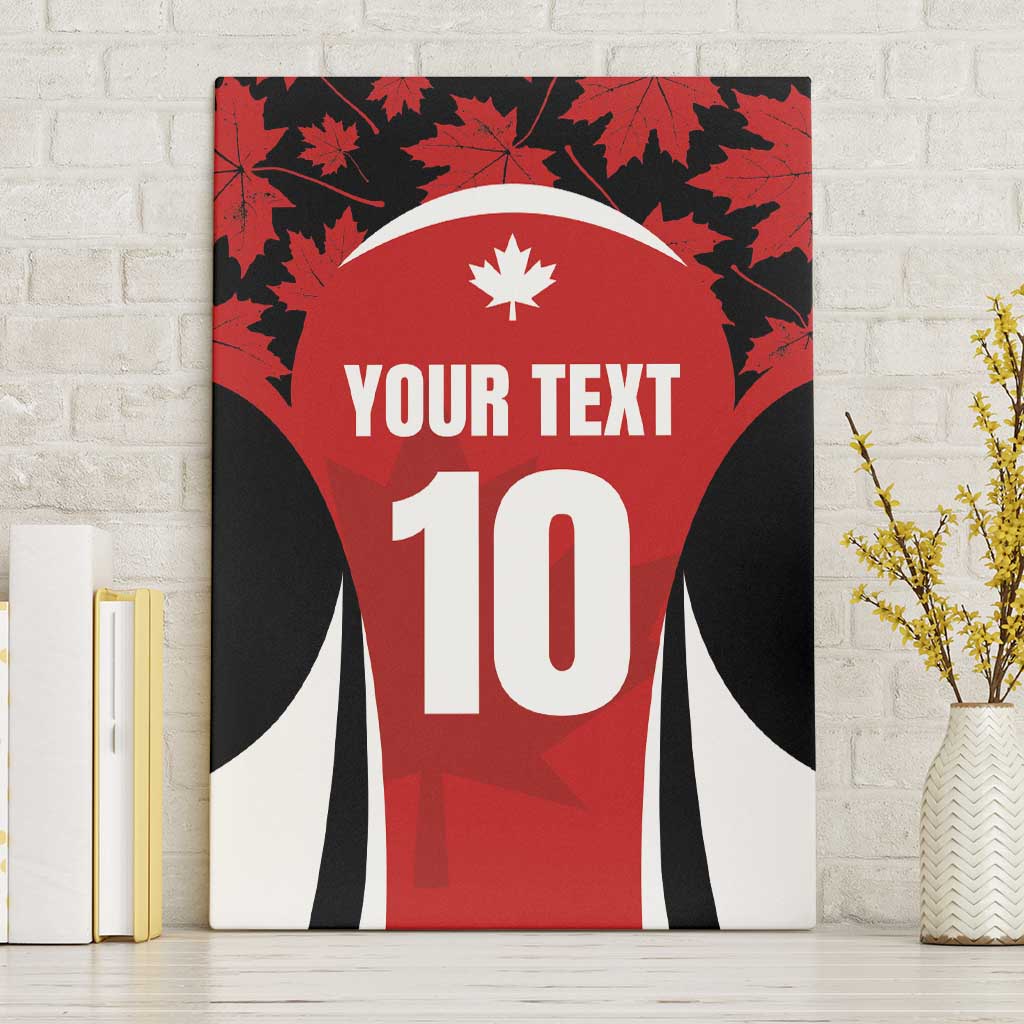 Custom Canada Pacific Rugby 2024 Canvas Wall Art Maple Pattern Jersey - Wonder Print Shop