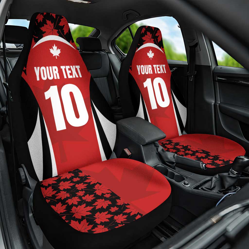 Custom Canada Pacific Rugby 2024 Car Seat Cover Maple Pattern Jersey - Wonder Print Shop