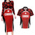 Custom Canada Pacific Rugby 2024 Couples Matching Long Sleeve Bodycon Dress and Hawaiian Shirt Maple Pattern Jersey - Wonder Print Shop