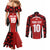 Custom Canada Pacific Rugby 2024 Couples Matching Mermaid Dress and Long Sleeve Button Shirt Maple Pattern Jersey