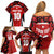 Custom Canada Pacific Rugby 2024 Family Matching Off Shoulder Short Dress and Hawaiian Shirt Maple Pattern Jersey - Wonder Print Shop