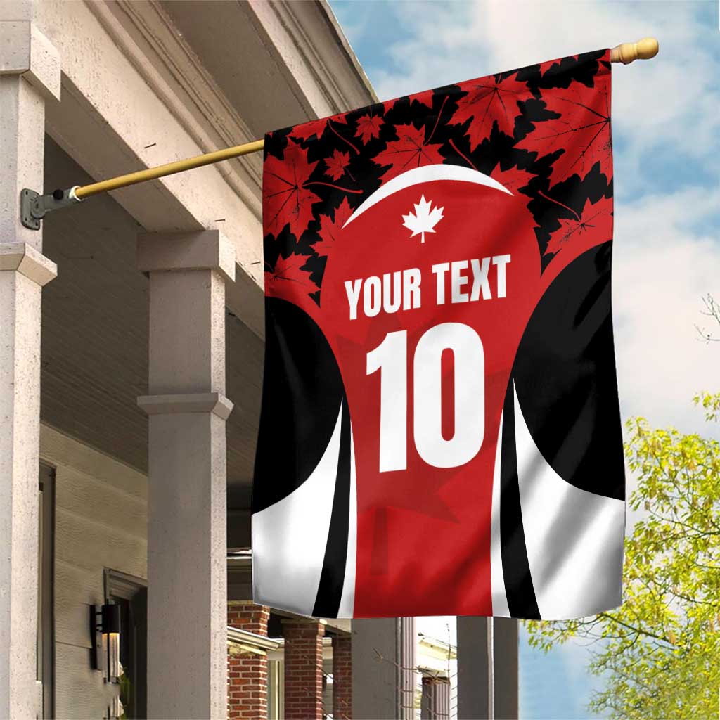 Custom Canada Pacific Rugby 2024 Garden Flag Maple Pattern Jersey - Wonder Print Shop