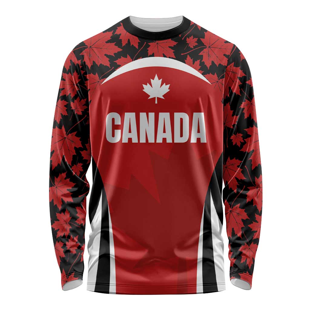 Custom Canada Pacific Rugby 2024 Long Sleeve Shirt Maple Pattern Jersey - Wonder Print Shop