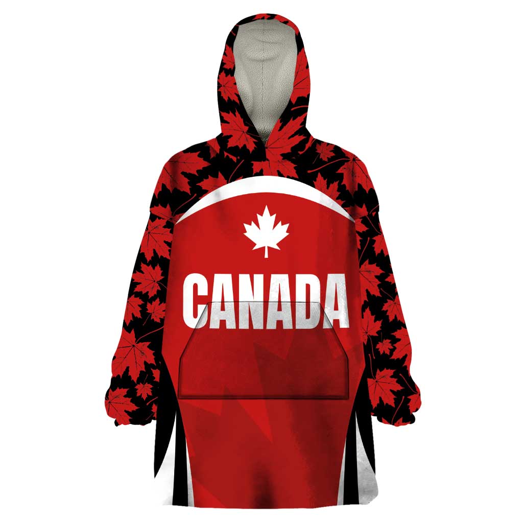 Custom Canada Pacific Rugby 2024 Wearable Blanket Hoodie Maple Pattern Jersey