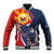 Filipino American History Month Baseball Jacket USA Eagle and Philippines Sun Symbol with National Flag - Wonder Print Shop