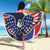 Filipino American History Month Beach Blanket USA Eagle and Philippines Sun Symbol with National Flag - Wonder Print Shop