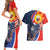 Filipino American History Month Couples Matching Short Sleeve Bodycon Dress and Hawaiian Shirt USA Eagle and Philippines Sun Symbol with National Flag - Wonder Print Shop