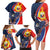 Filipino American History Month Family Matching Long Sleeve Bodycon Dress and Hawaiian Shirt USA Eagle and Philippines Sun Symbol with National Flag - Wonder Print Shop