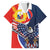 Filipino American History Month Family Matching Long Sleeve Bodycon Dress and Hawaiian Shirt USA Eagle and Philippines Sun Symbol with National Flag - Wonder Print Shop