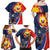 Filipino American History Month Family Matching Off Shoulder Maxi Dress and Hawaiian Shirt USA Eagle and Philippines Sun Symbol with National Flag - Wonder Print Shop