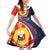 Filipino American History Month Family Matching Off Shoulder Short Dress and Hawaiian Shirt USA Eagle and Philippines Sun Symbol with National Flag - Wonder Print Shop